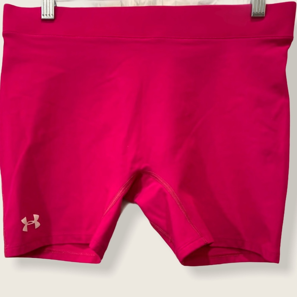 Under Armour hot pink mini bike shorts
